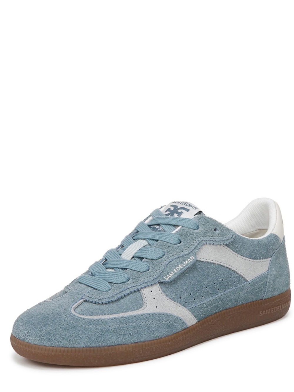 Sam Edelman Light Blue Suede Lace-Up Sneakers